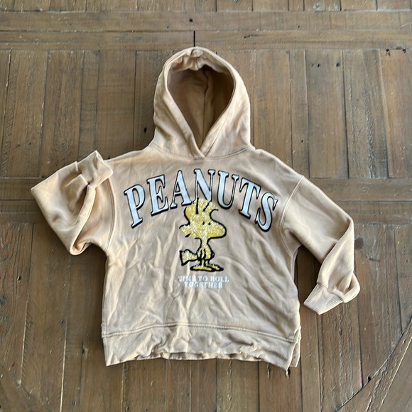 Zara peanuts sequin Woodstock hoodie - Picture 1 of 8